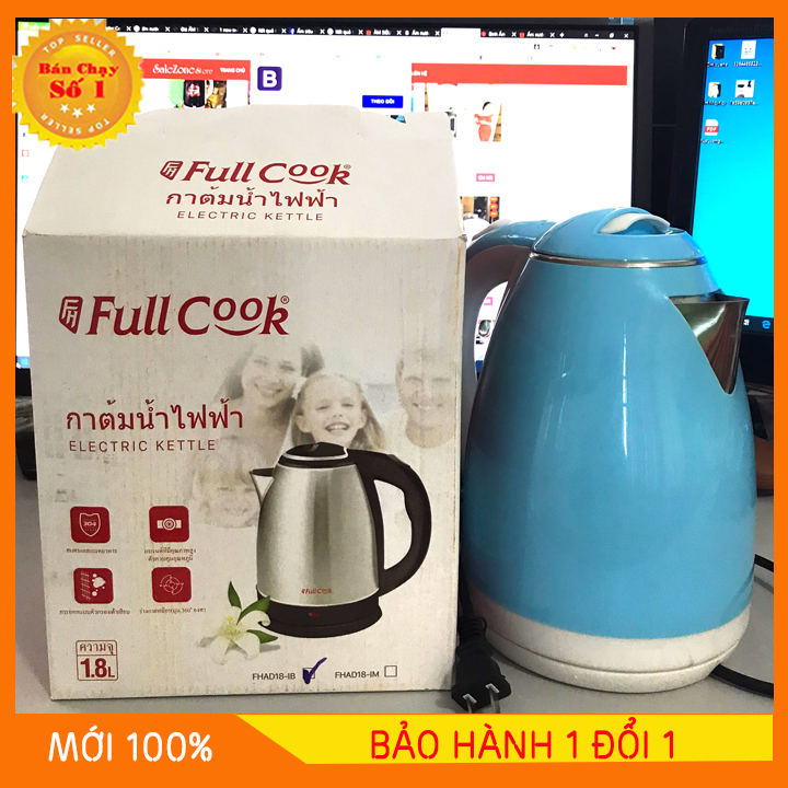Bình Đun Siêu Tốt Ấm Đun Siêu Tốt - 2.0L - 1500W - Ấm Đun Full Cook -Mã: 132