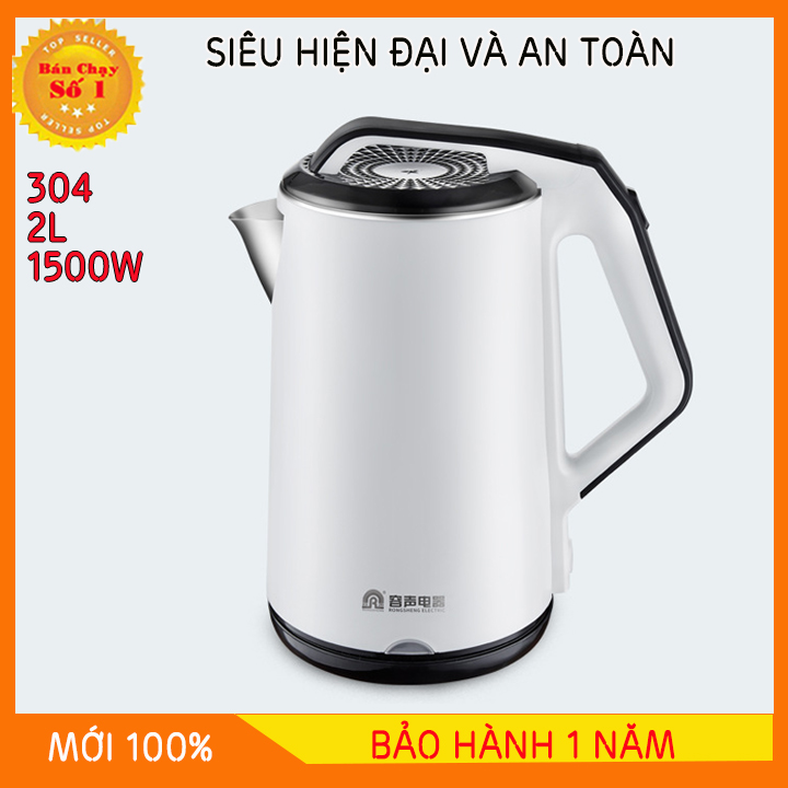 Ấm Đun RONGSHEN nấu nước siêu tốc 2 lớp bảo vệ sức khỏe và chống bỏng -Mã: 134