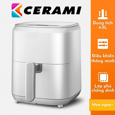 Nồi chiên không dầu CERAMI GA-E45A dung tích 4.5L - Thép không gỉ - Giá rẻ - Hàng chính hãng
