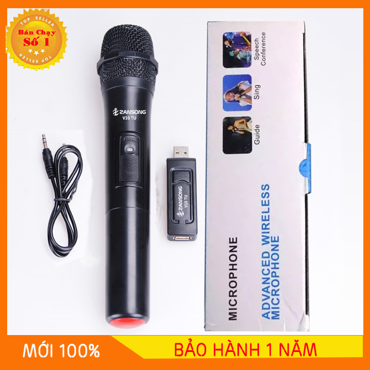 MICRO KARAOKE V10 Dùng cho Âm Ly và Loa Karaoke - Mã: 10